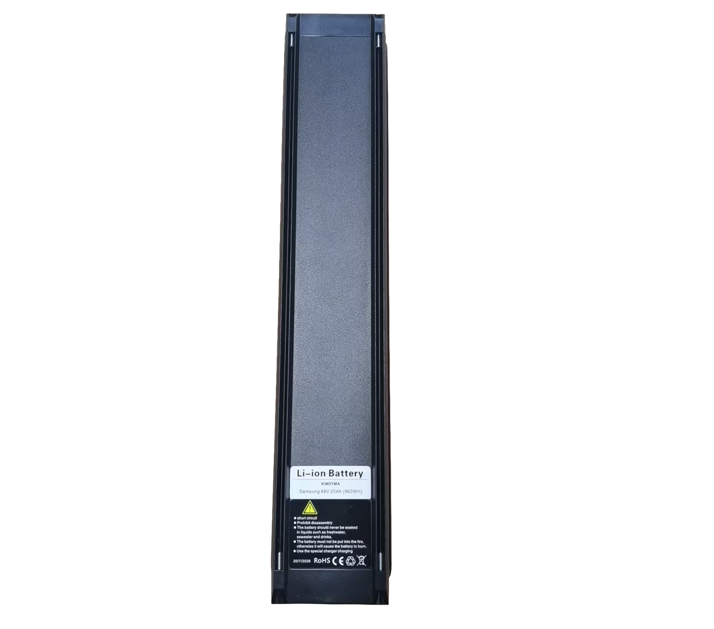 48V 20Ah E-Bike Battery – 960Wh Samsung Cells, Removable with Key Lock