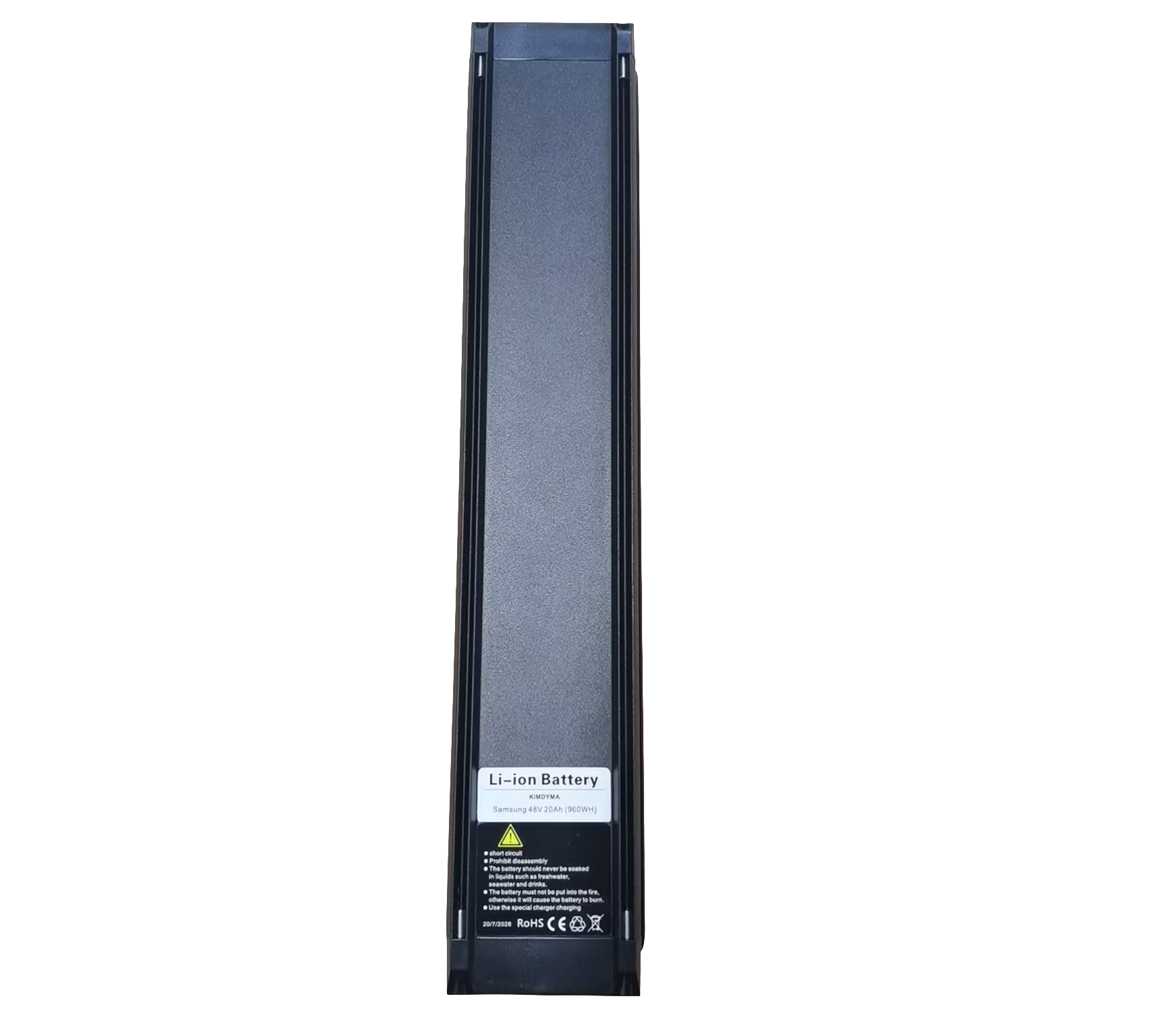 48V 20Ah E-Bike Battery – 960Wh Samsung Cells, Removable with Key Lock