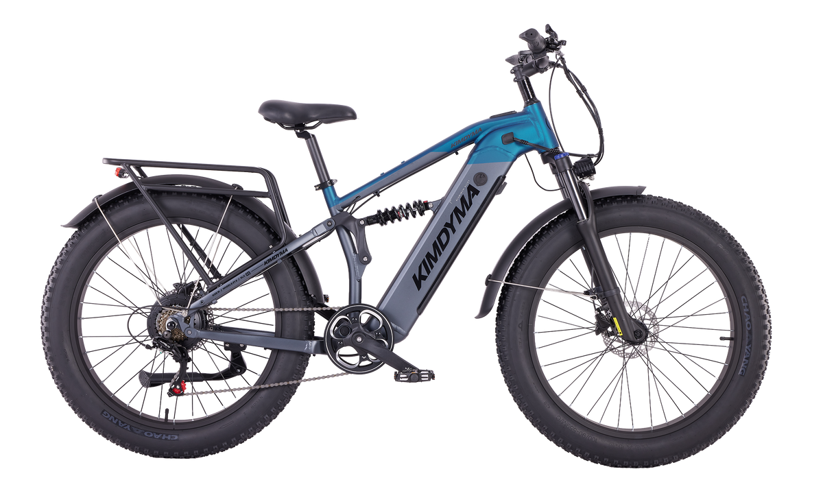 K05 FIRN – elektryczny rower z oponami typu fat, pełnym zawieszeniem i silnikiem 750 W